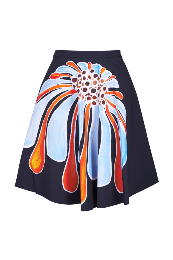 Dorothee Schumacher Floral Power Dreamy Flower Navy Mini Skirt