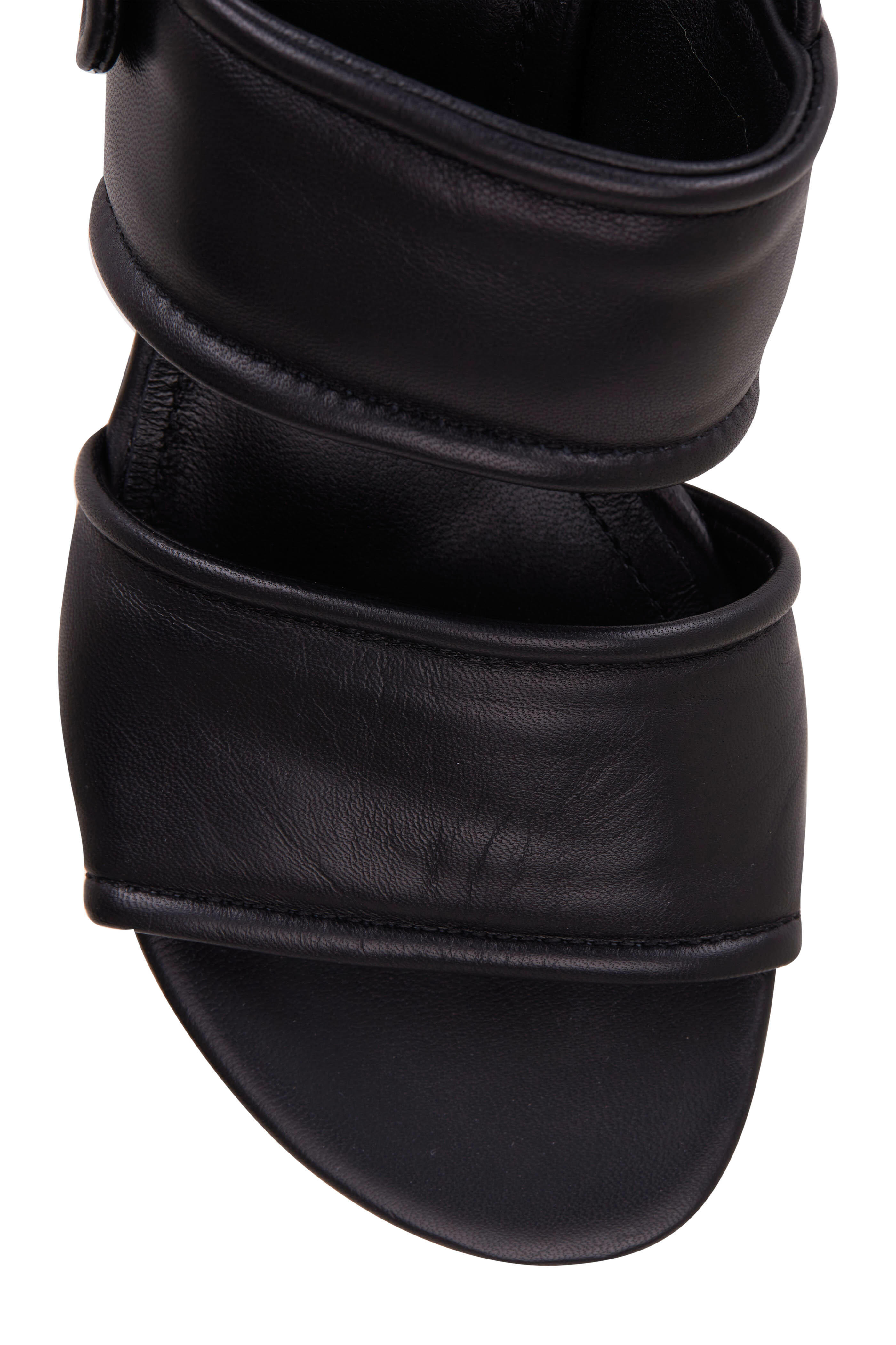 AGL Moon Padded Black Sandal 60mm Mitchell Stores