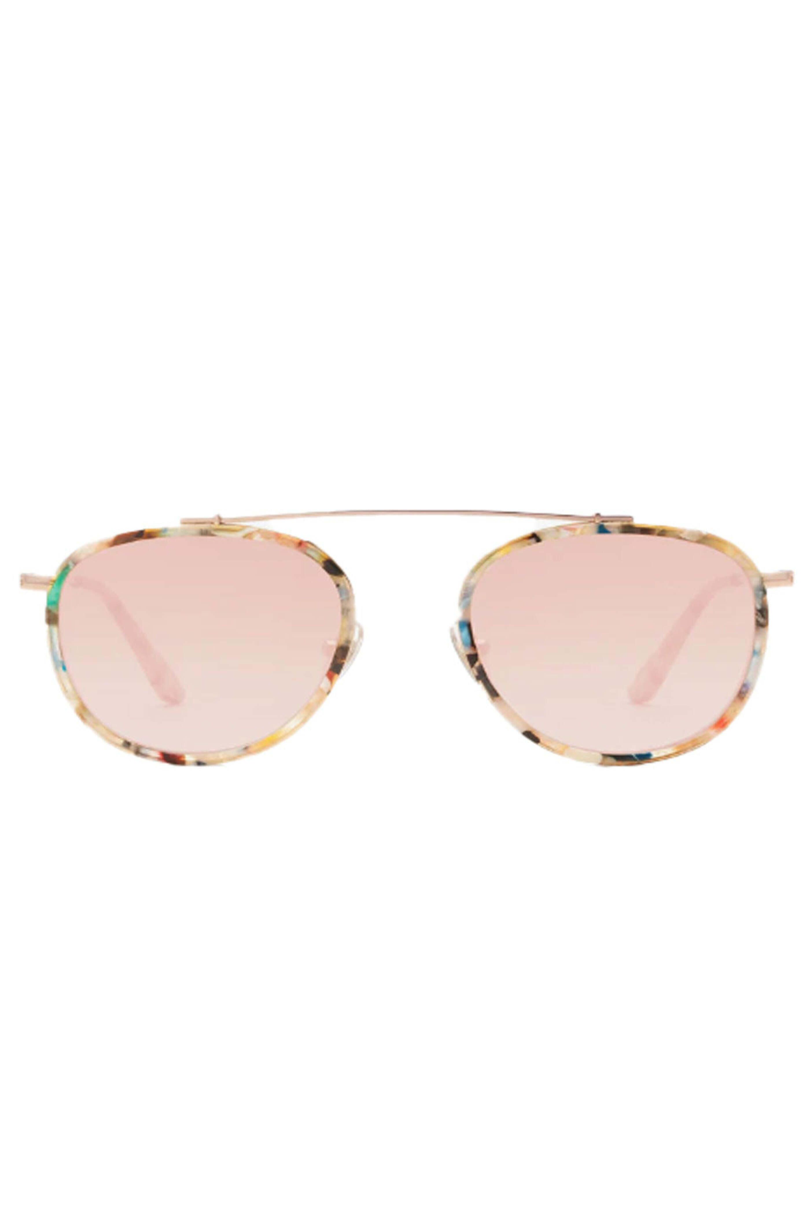 Krewe - Chartres Mirrored Sunglasses in Rose Gold Gelato