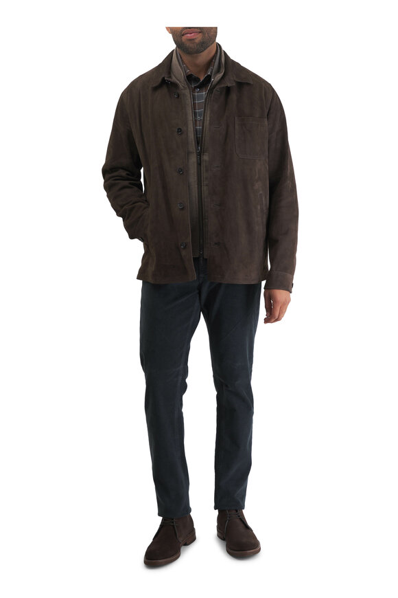 Maurizio Baldassari - Classic Brown Suede Overshirt