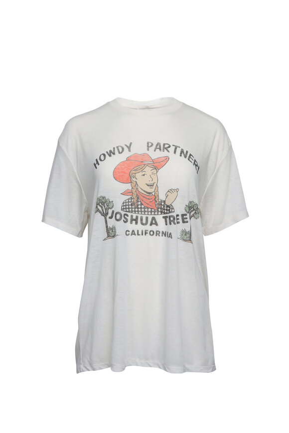 See by Chloé - White Cotton Front Knot T-Shirt | Mitchell Stores