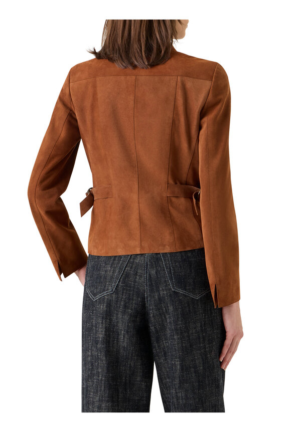 Akris Punto Hazel Suede Point Collar Jacket - view 3
