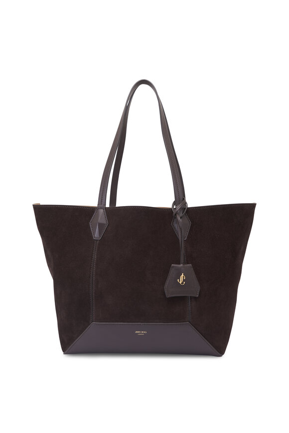 Jimmy Choo Diamond Coffee Suede Tote - view 6