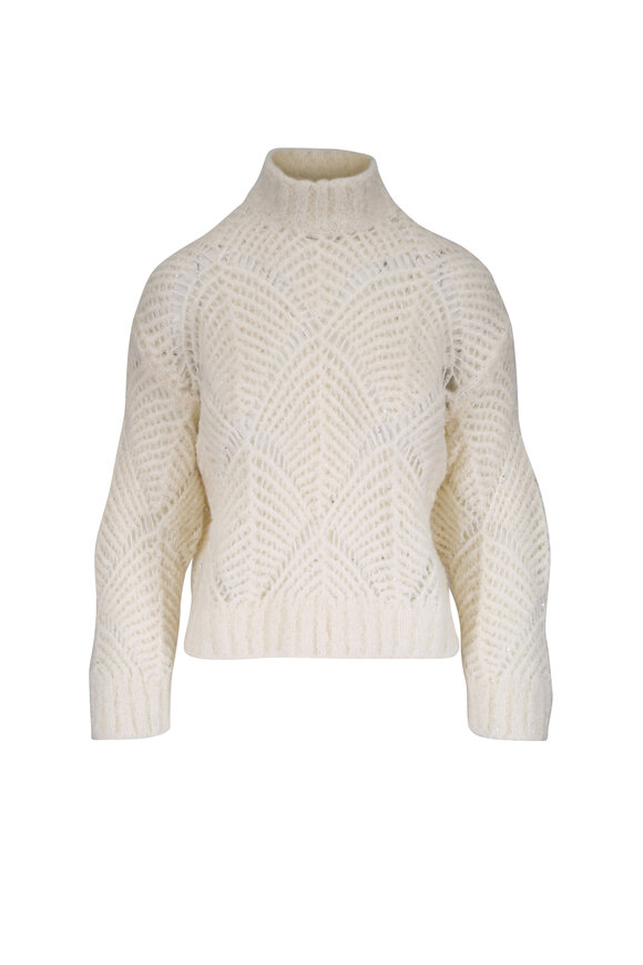 Antonelli Calpurinia White Alpaca Knitted Pullover