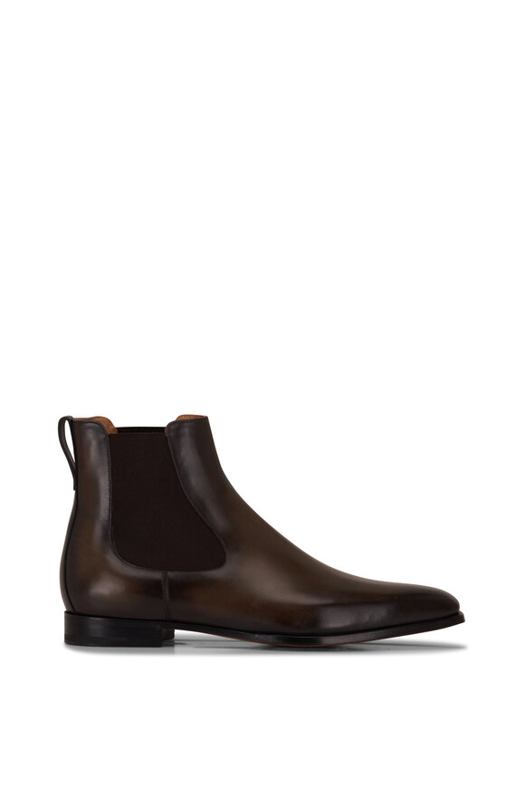 Berluti - Blake Black Wood Brown Leather Chelsea Boot 