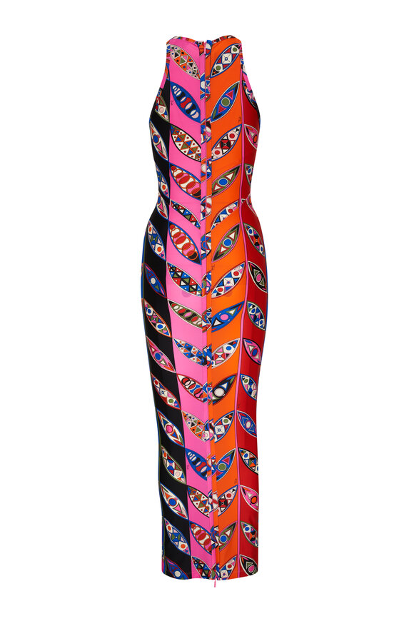 Pucci - Multicolor Girandole Print Zip Slit Maxi Dress