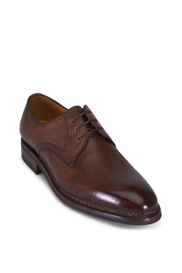 Bontoni Carnera Chocolate Grianed Leather Dress Shoe - view 1