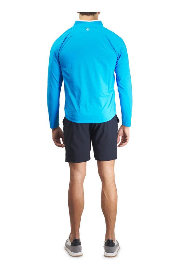 Deke Blue Links Jacquard Quarter Zip Pullover - view 4