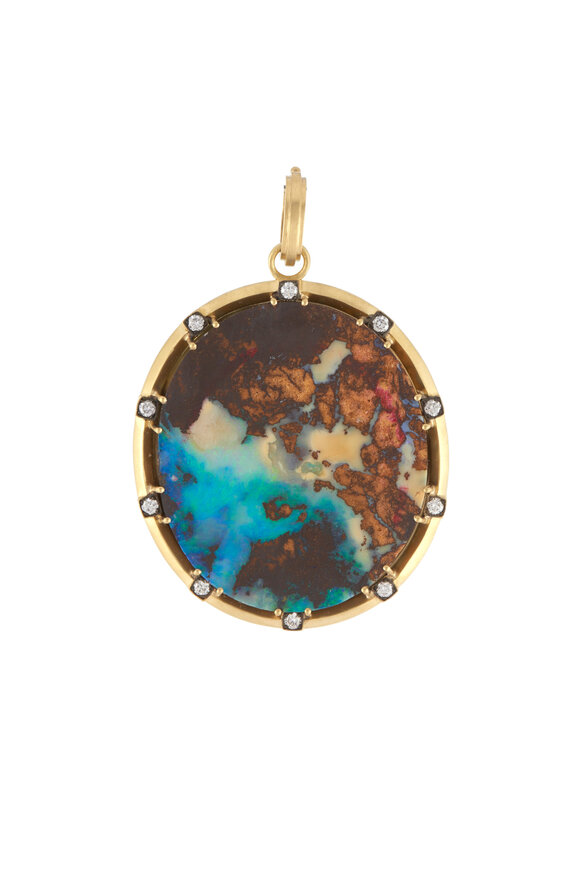 Sylva & Cie - Opal & Diamond Pendant