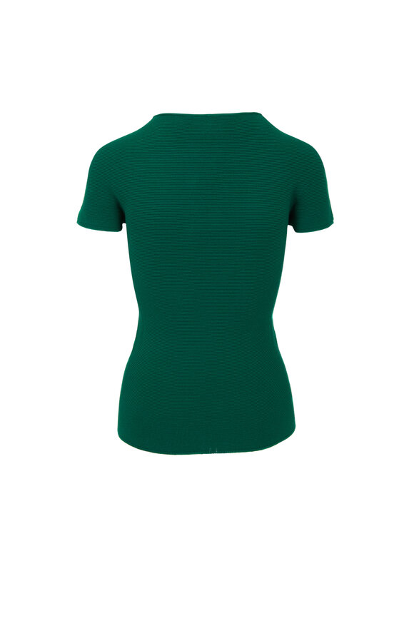 Giorgio Armani - Green Short Sleeve Knit T-Shirt
