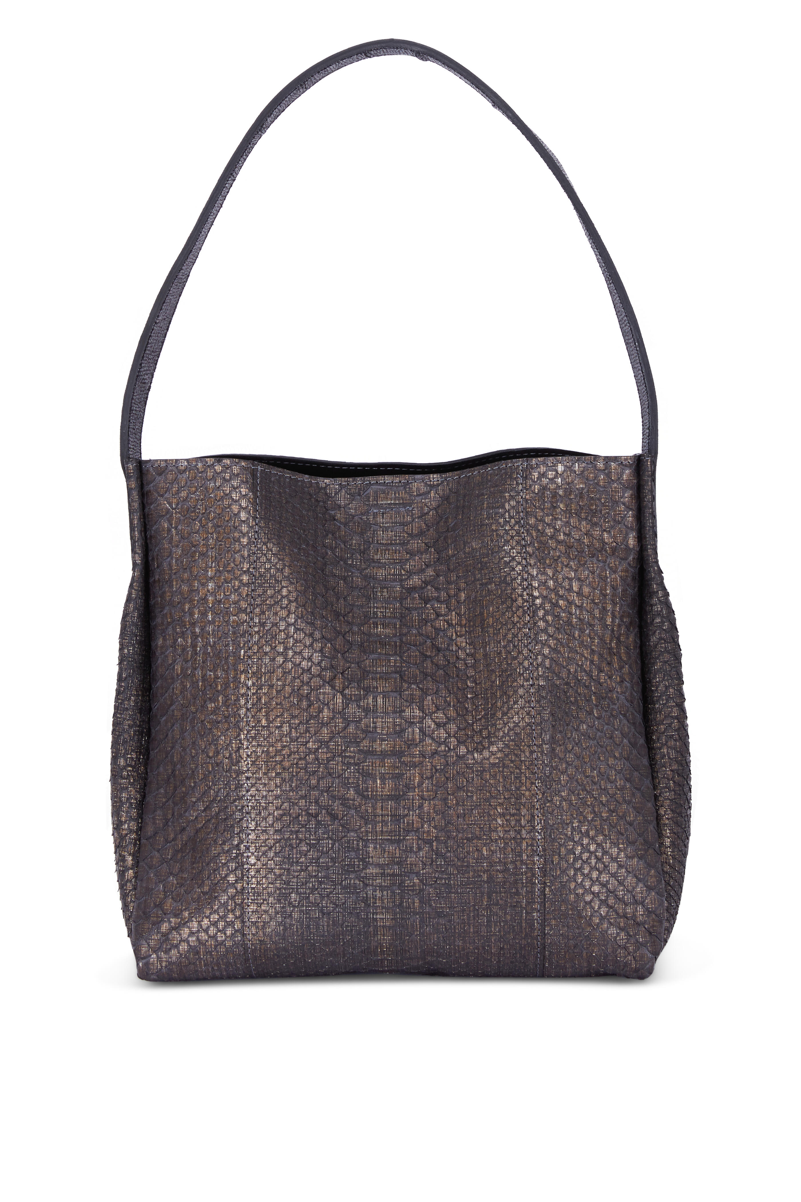 B May Bags - Black Python Hobo Bag