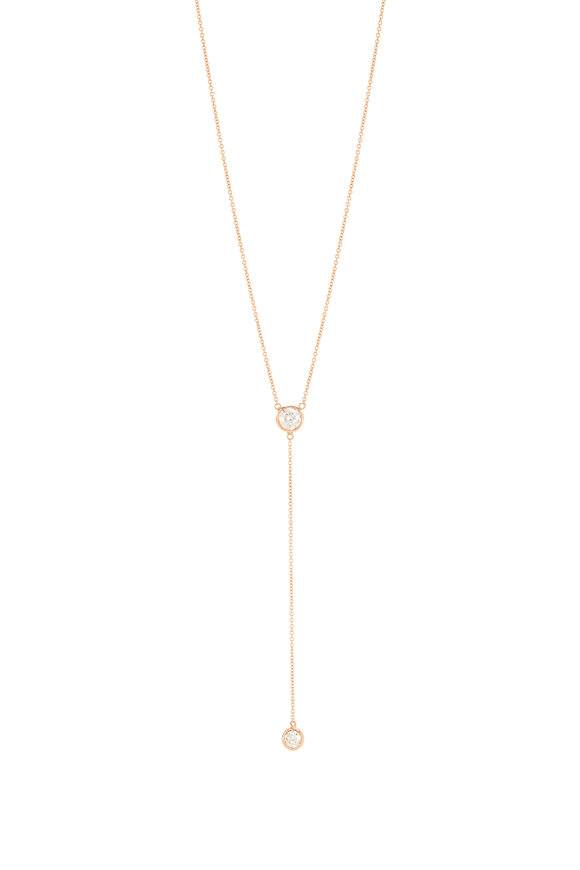 Genevieve Lau Dallas Double Diamond Lariat Necklace