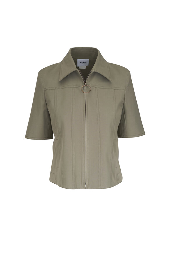 Akris Punto - Cream & Tangerine Lurex Tweed Jacket