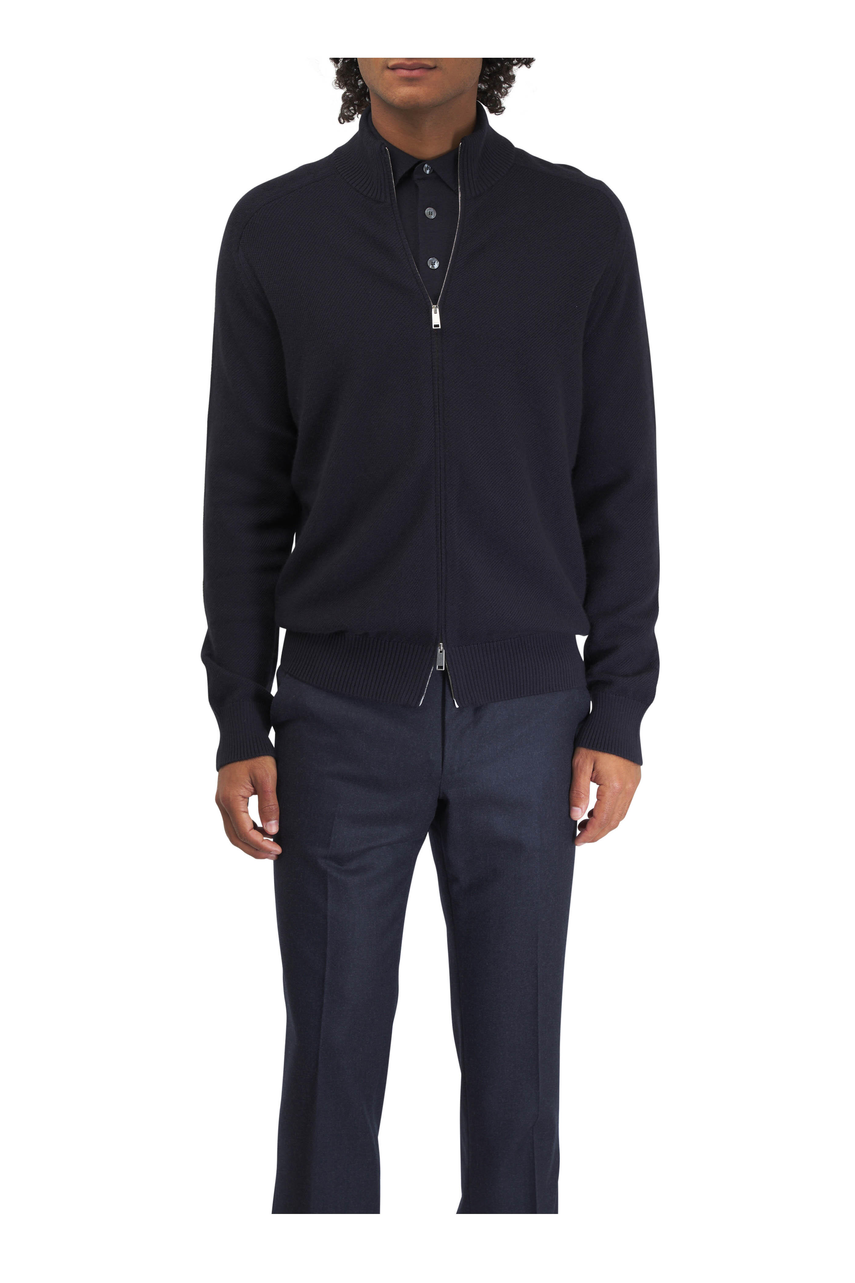 Zegna - Navy Blue Wool Pant