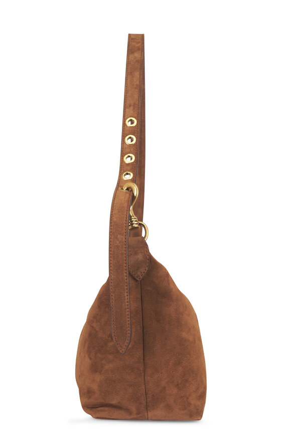 Miu Miu Small Camoscio Cocoa Brown Suede Shoulder Bag - view 3