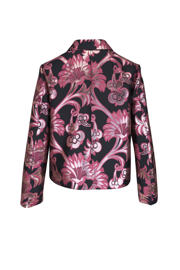 Etro - Metallic Blush & Black Jacquard Jacket