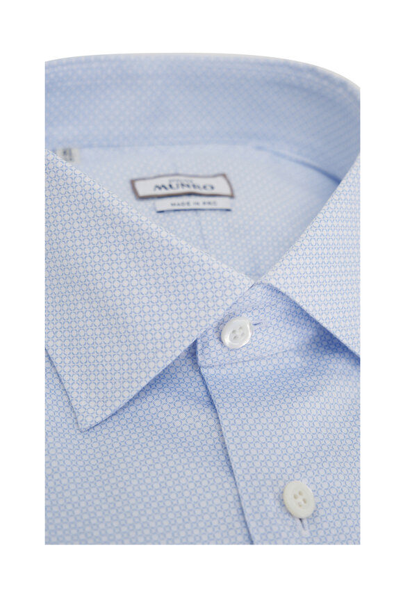 Atelier Munro - Light Blue Circle Print Dress Shirt