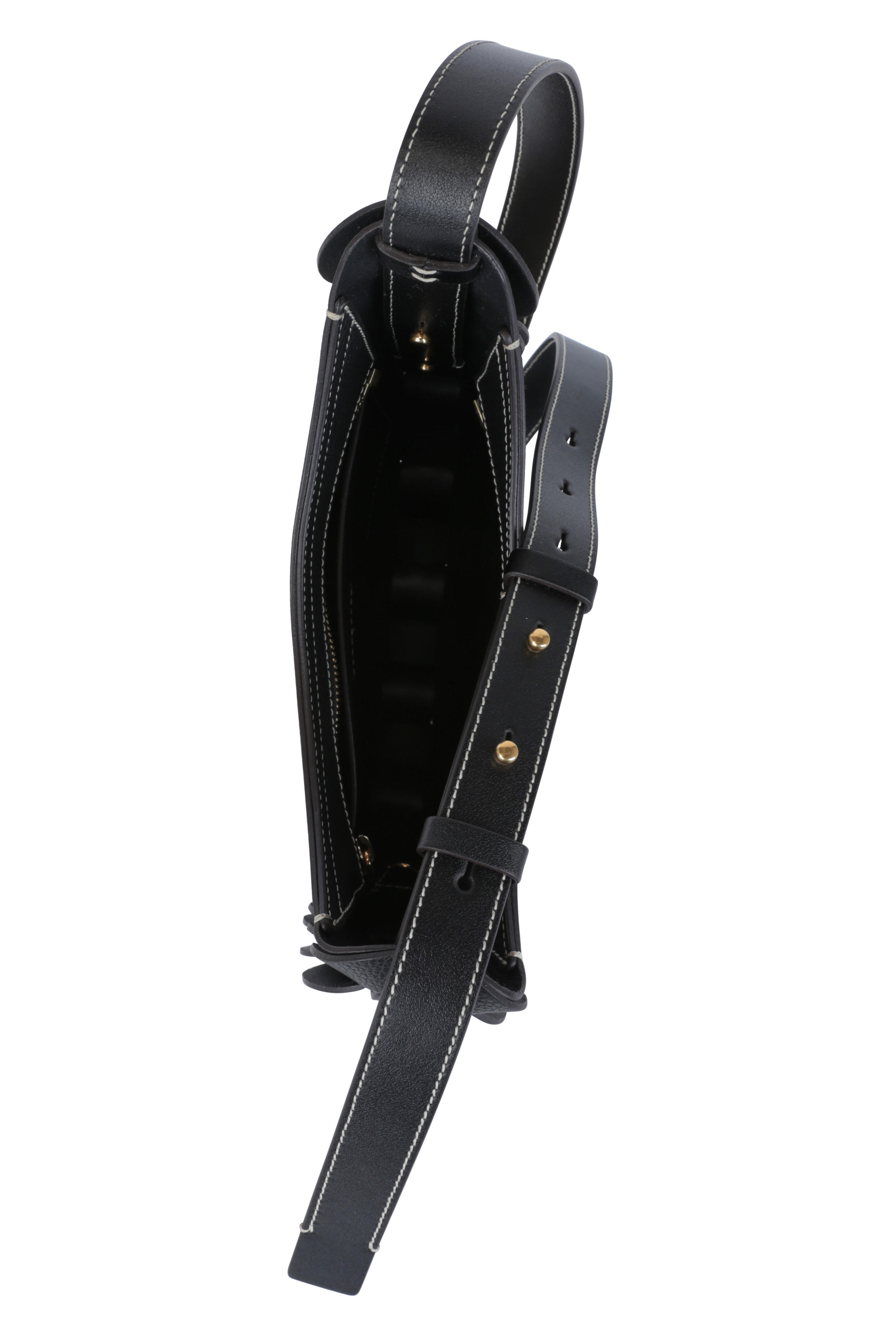 Chloé - Darryl Black Grained Leather Small Hobo Bag