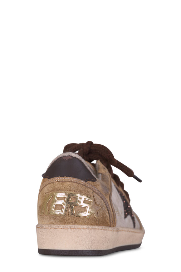 Golden Goose Ballstar Beige & Brown Suede Low Top Sneaker - view 4