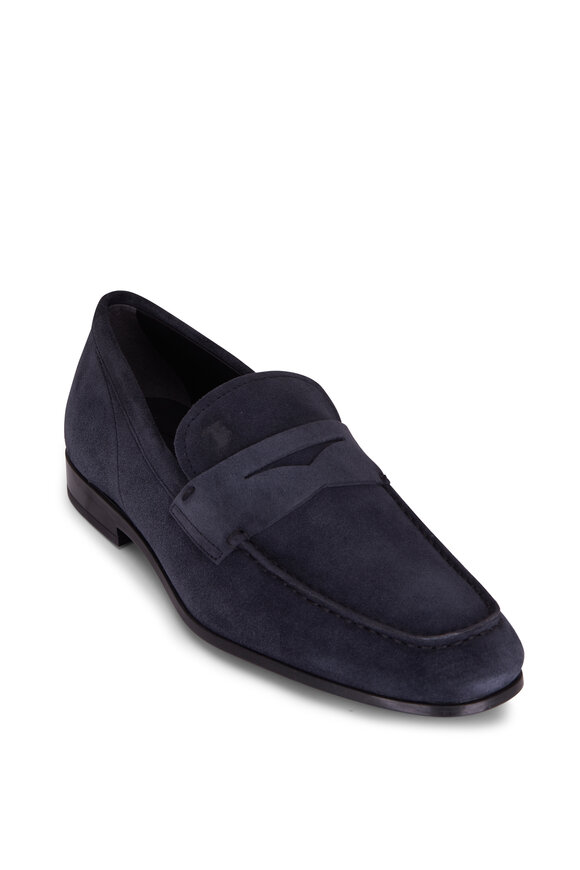 Tod's - Navy Blue Suede Loafer 