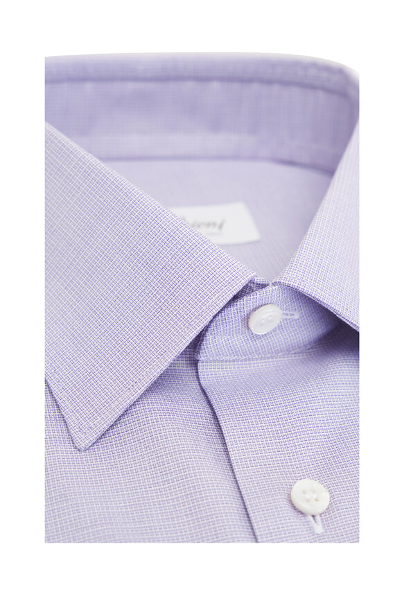 Brioni - Lavender Textured Cotton Dress Shirt