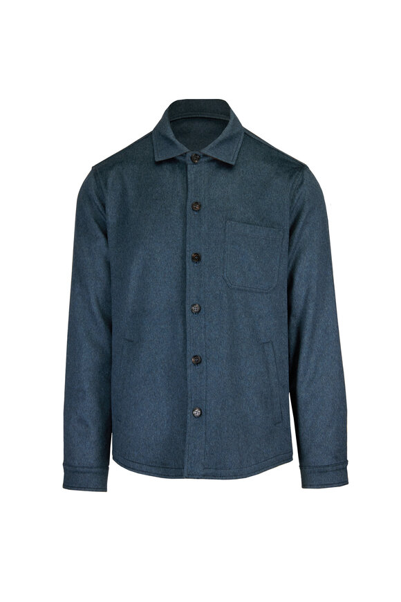 Maurizio Baldassari Denim Cashmere Overshirt - view 1
