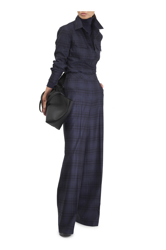 Lafayette 148 New York Ink Blue Cashmere Sweater - view 2