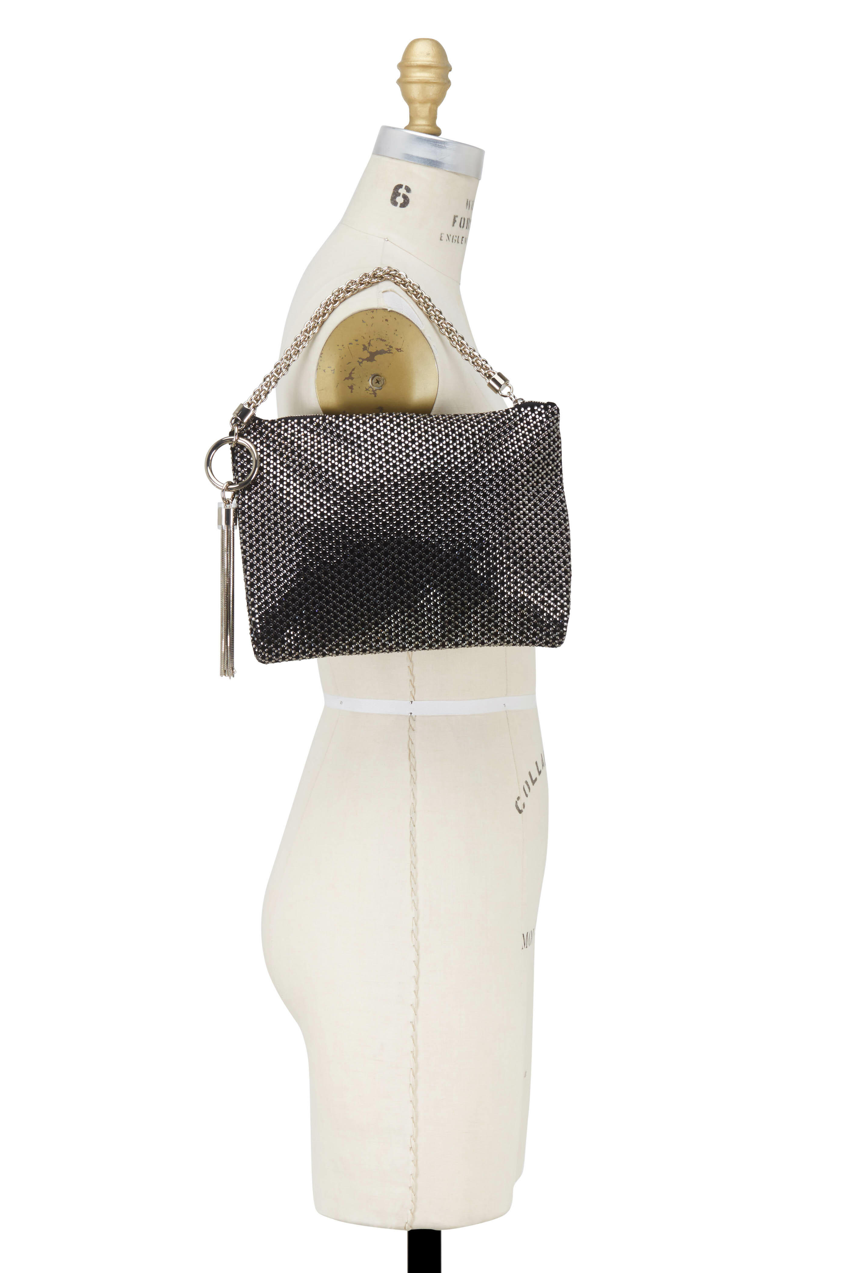 Jimmy Choo - Callie Black Suede & Diamond Crystal Evening Bag