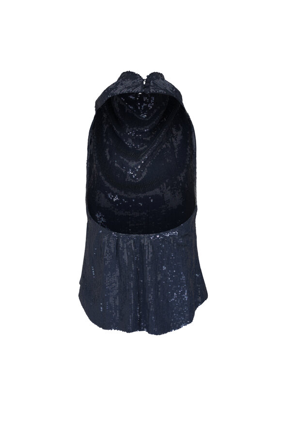 TWP Friday Night Blue Nights Sequin Halter Top - view 2