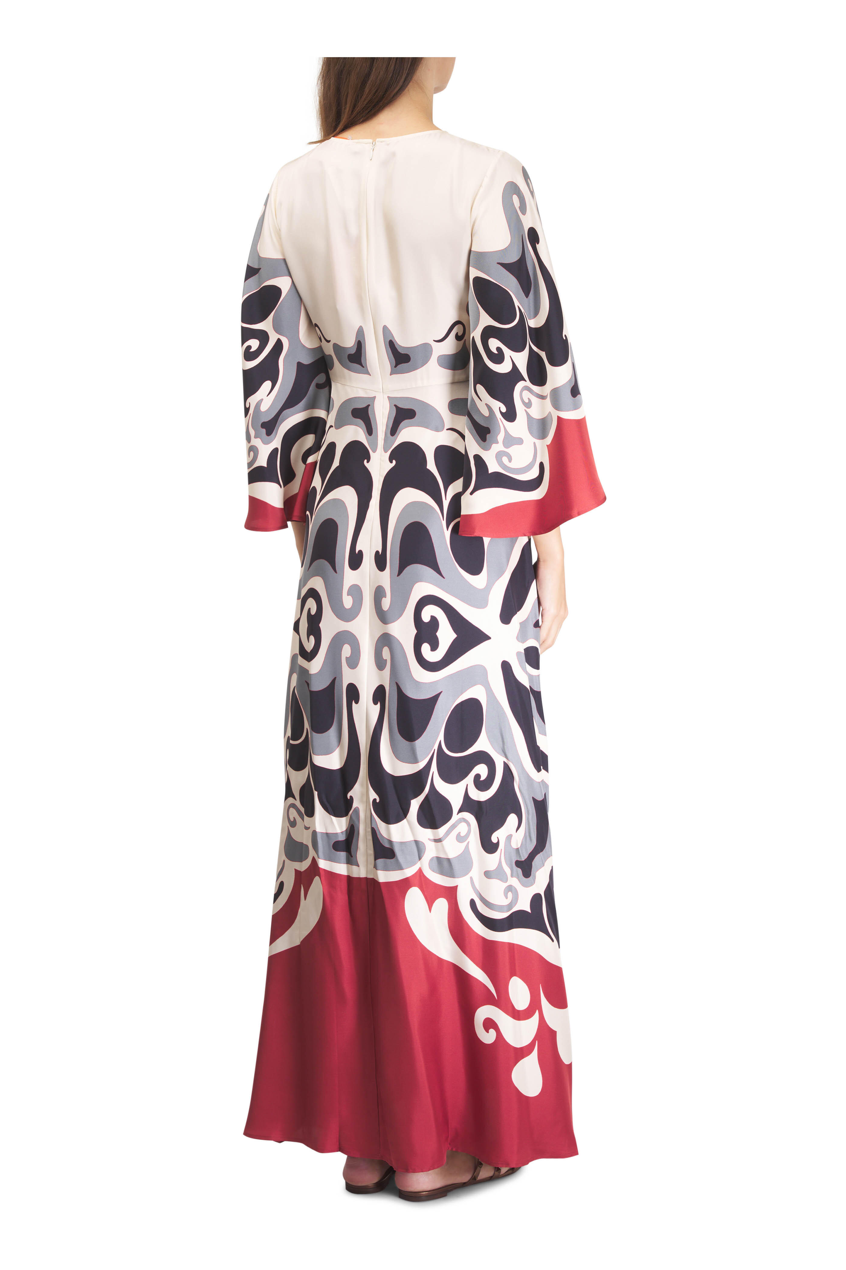 La DoubleJ - Ivory Silk Twill Phoenix Placee Maxi Dress