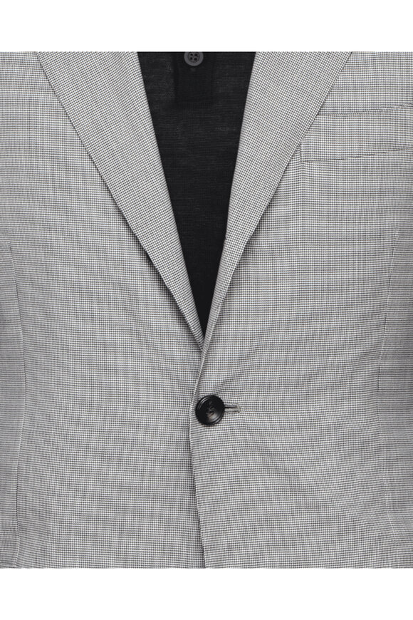 KNT Black & White Micro Houndstooth Suit - view 3