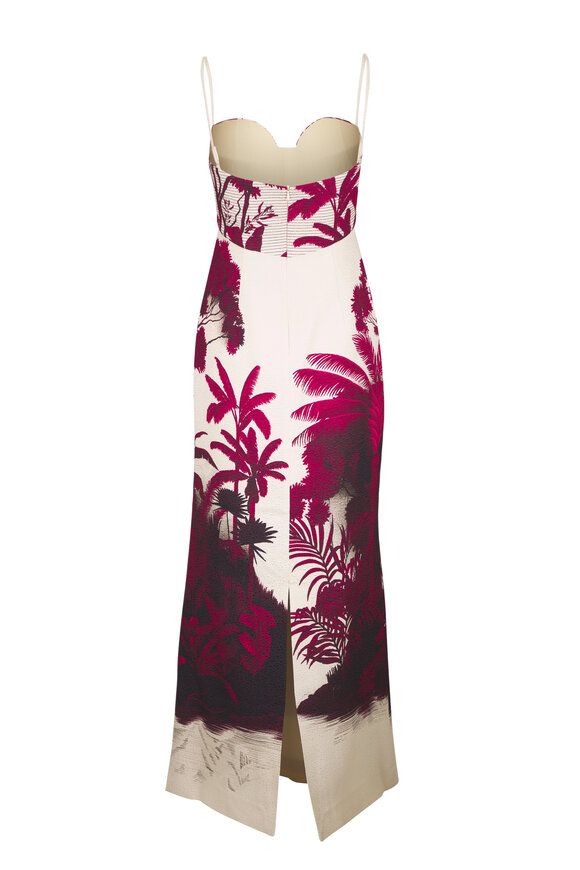 Johanna Ortiz Plentiful Qualities Red & Ecru Print Maxi Dress - view 3