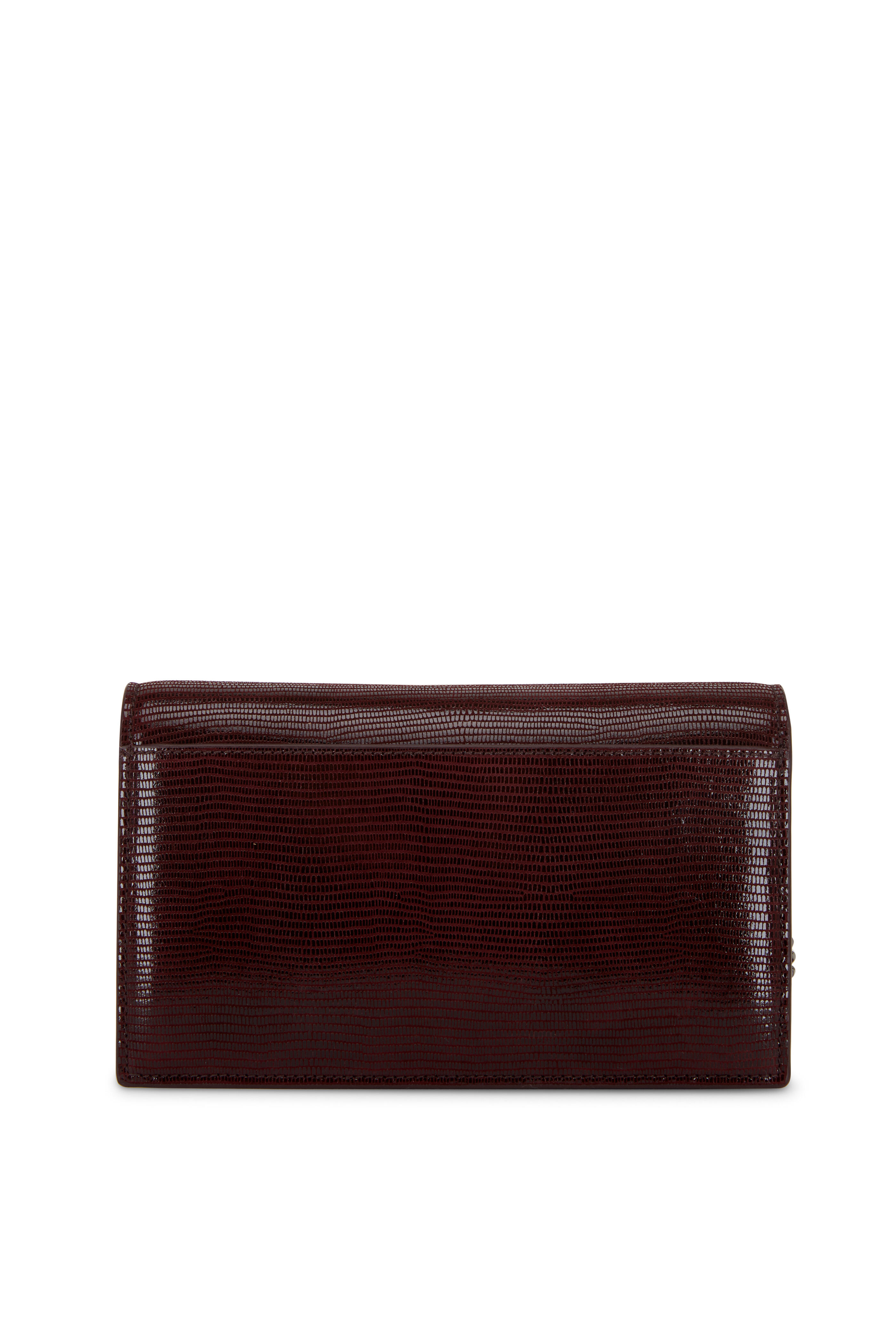 Akris - Anouk Cashmere Lamé Lizard Envelope Shoulder Bag