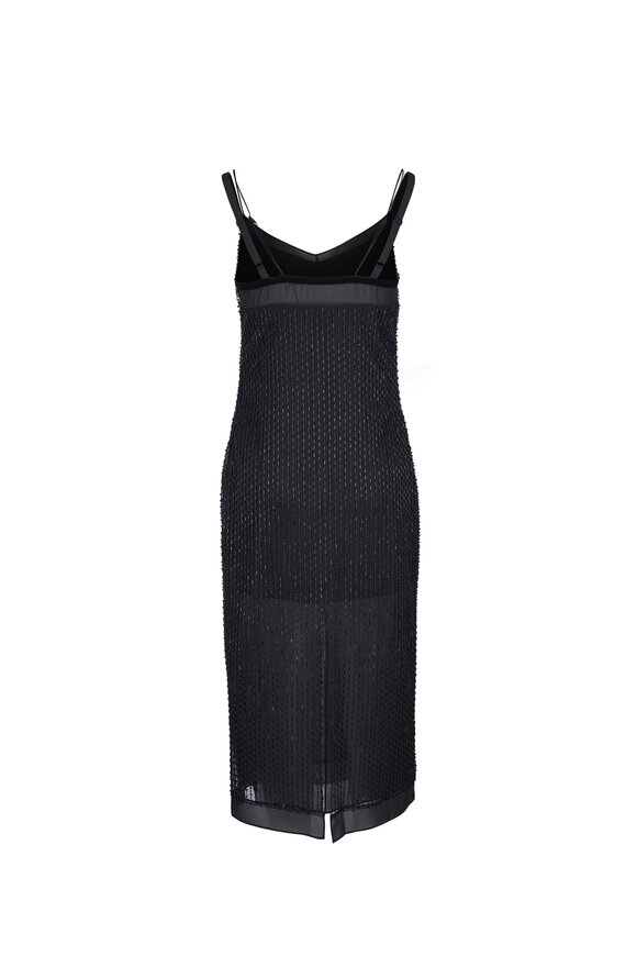 Vince - Black Beaded Slip Dress