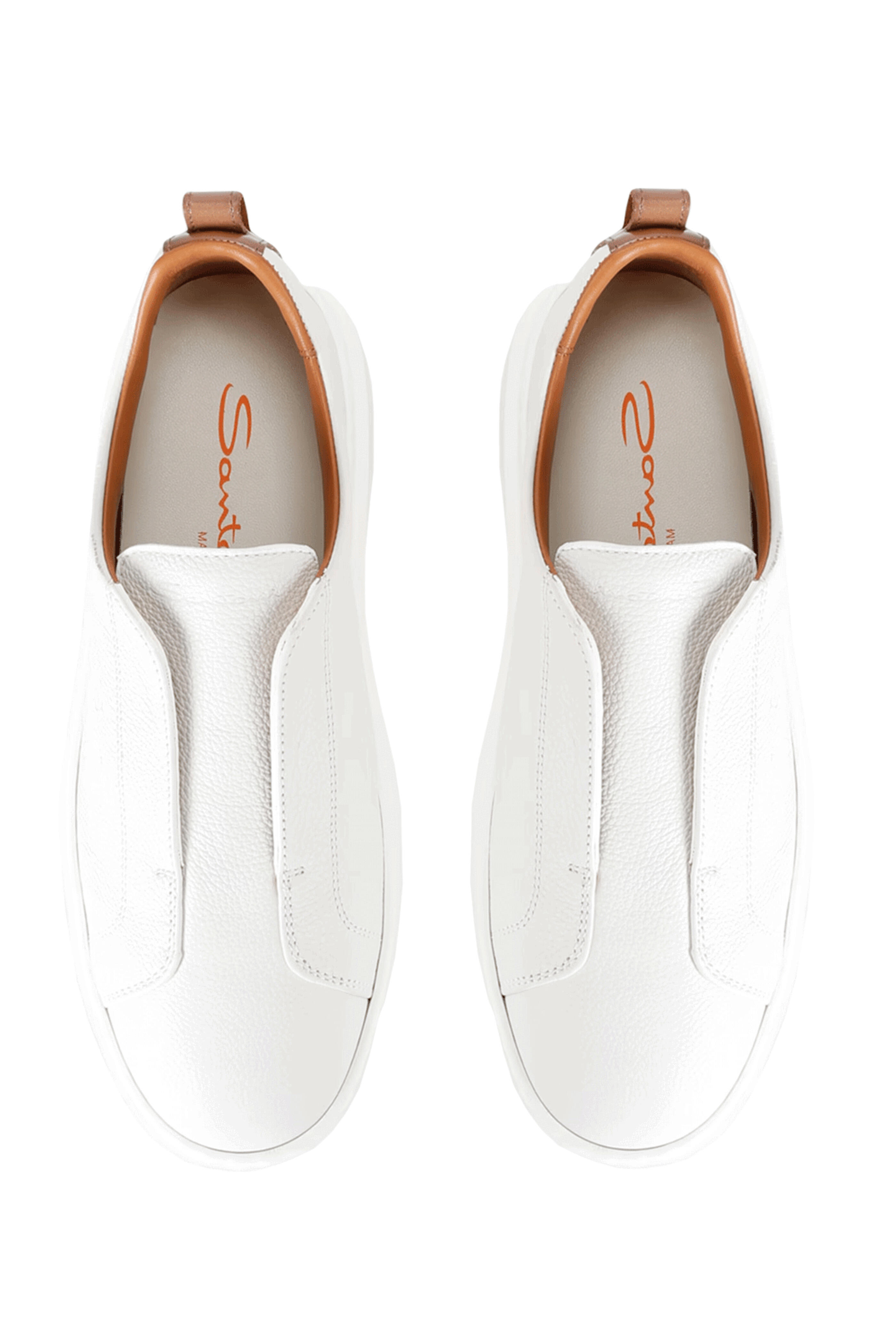 Santoni - Victory Sneaker in White | Mitchell Stores