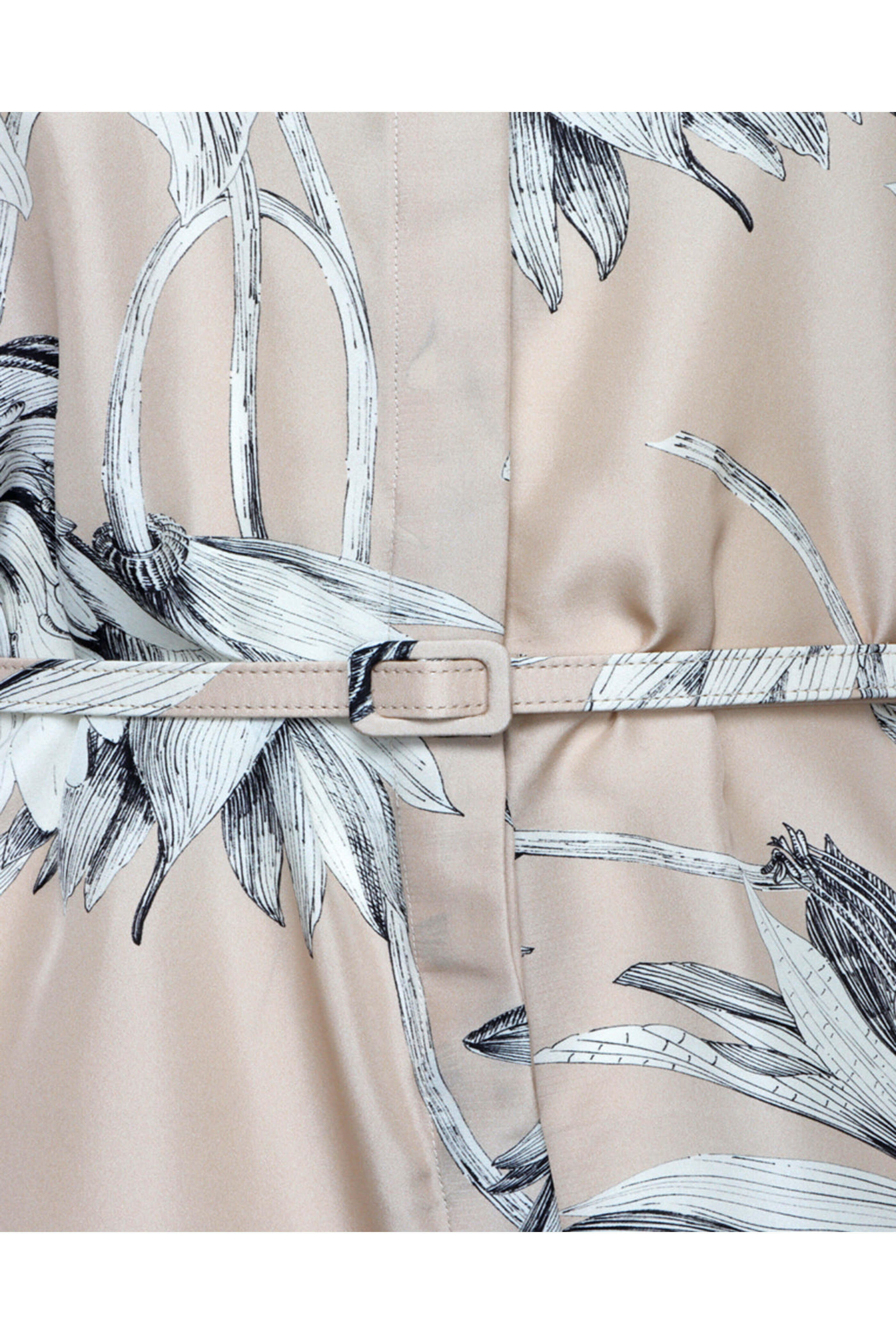 Rani Arabella - Beige Dahlia Belted Shirtdress