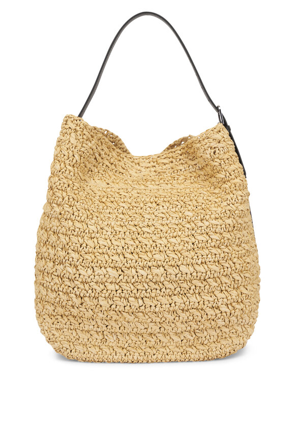 Totême Natural Belted Raffia Tote - view 3
