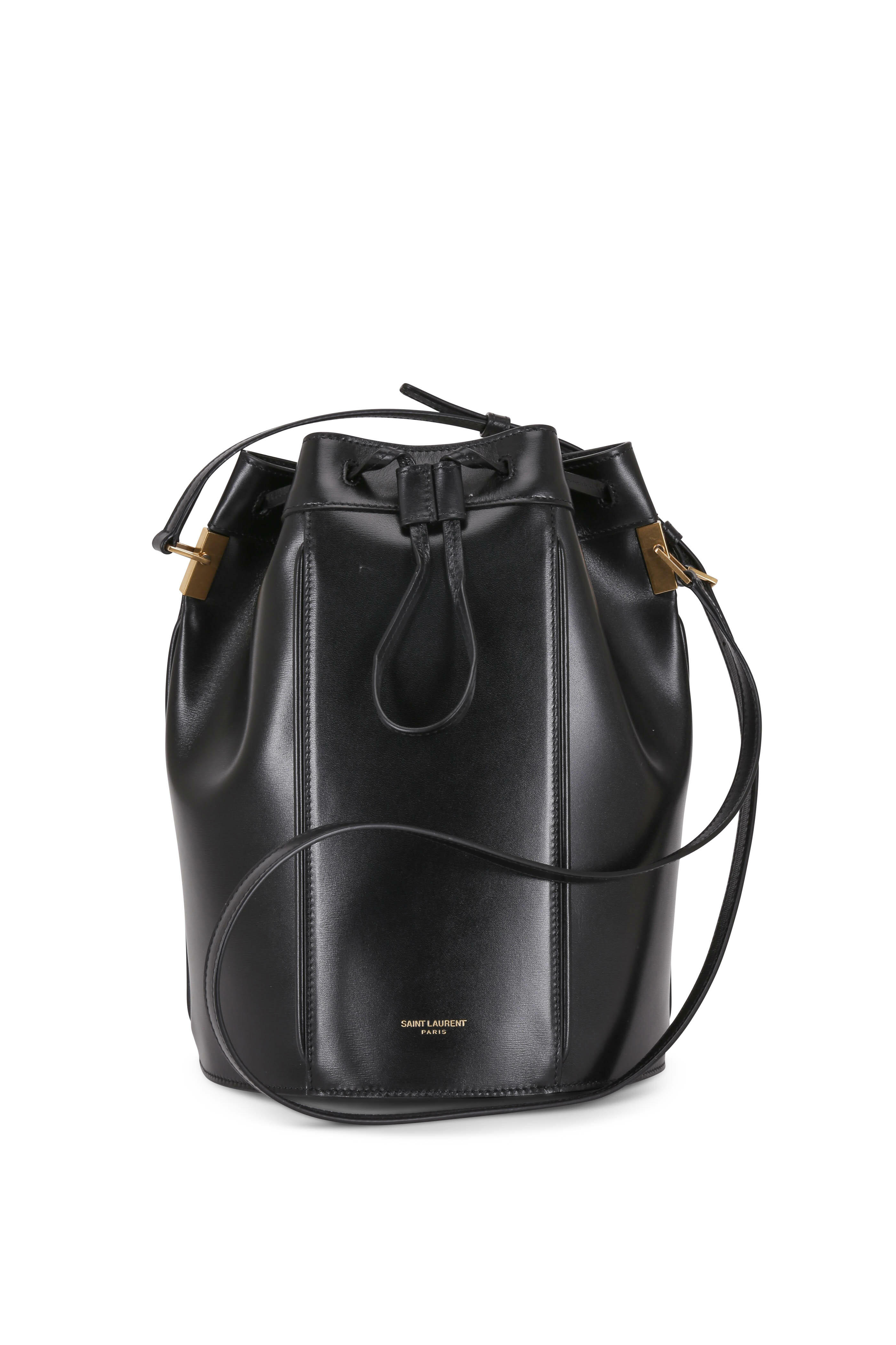 Saint Laurent - Talitha Black Leather Medium Bucket Bag