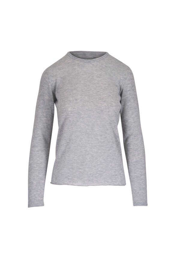 Majestic Gray Cashmere Crewneck Top - view 1