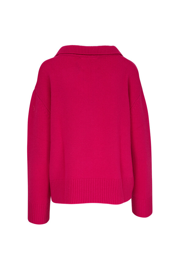 Lisa Yang - Kiki Hibiscus Cashmere Collared Sweater 