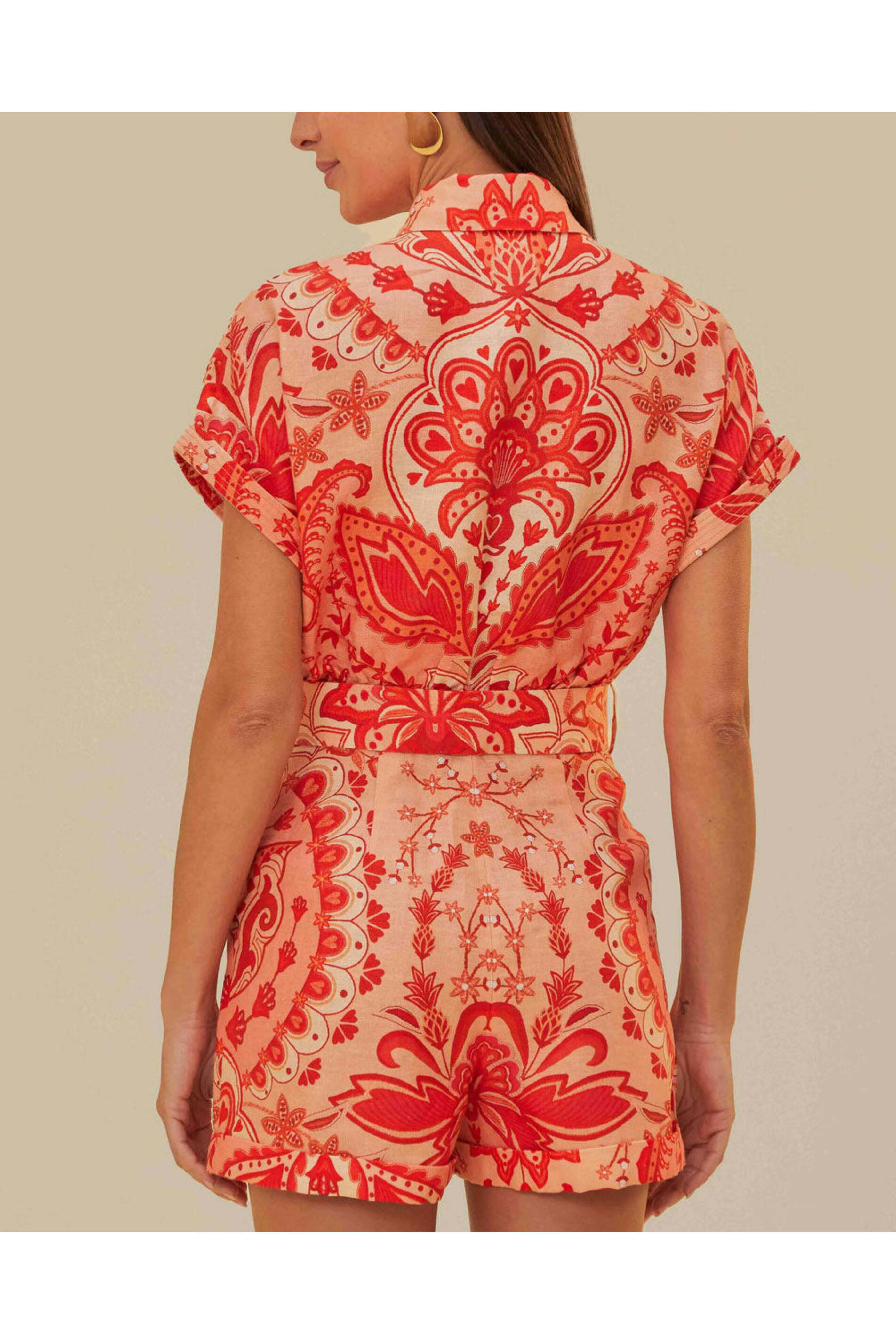 Farm Rio - Red Jaipur Romper