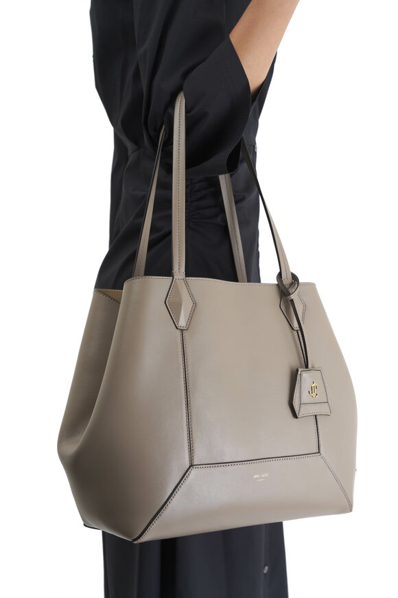 Jimmy Choo - Diamond Taupe Leather Tote Bag