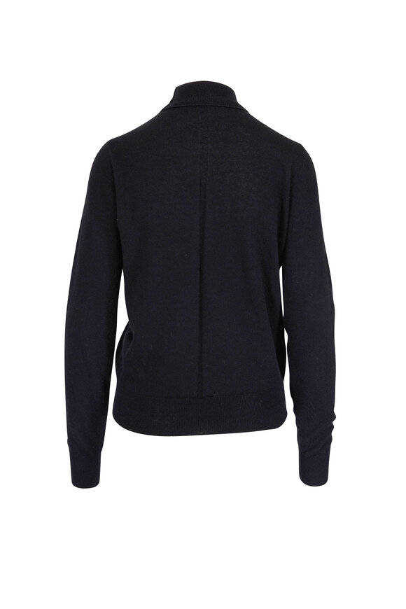 The Row - Black Silk & Cashmere Turtleneck Sweater