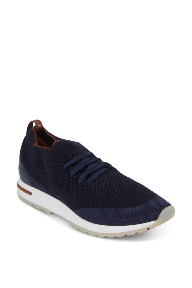 【関税&送料込】Loro Piana Navy Blue Week End Walk Sneakers Week End Walk Sneaker Microfiber - Storm System® Navy Blue