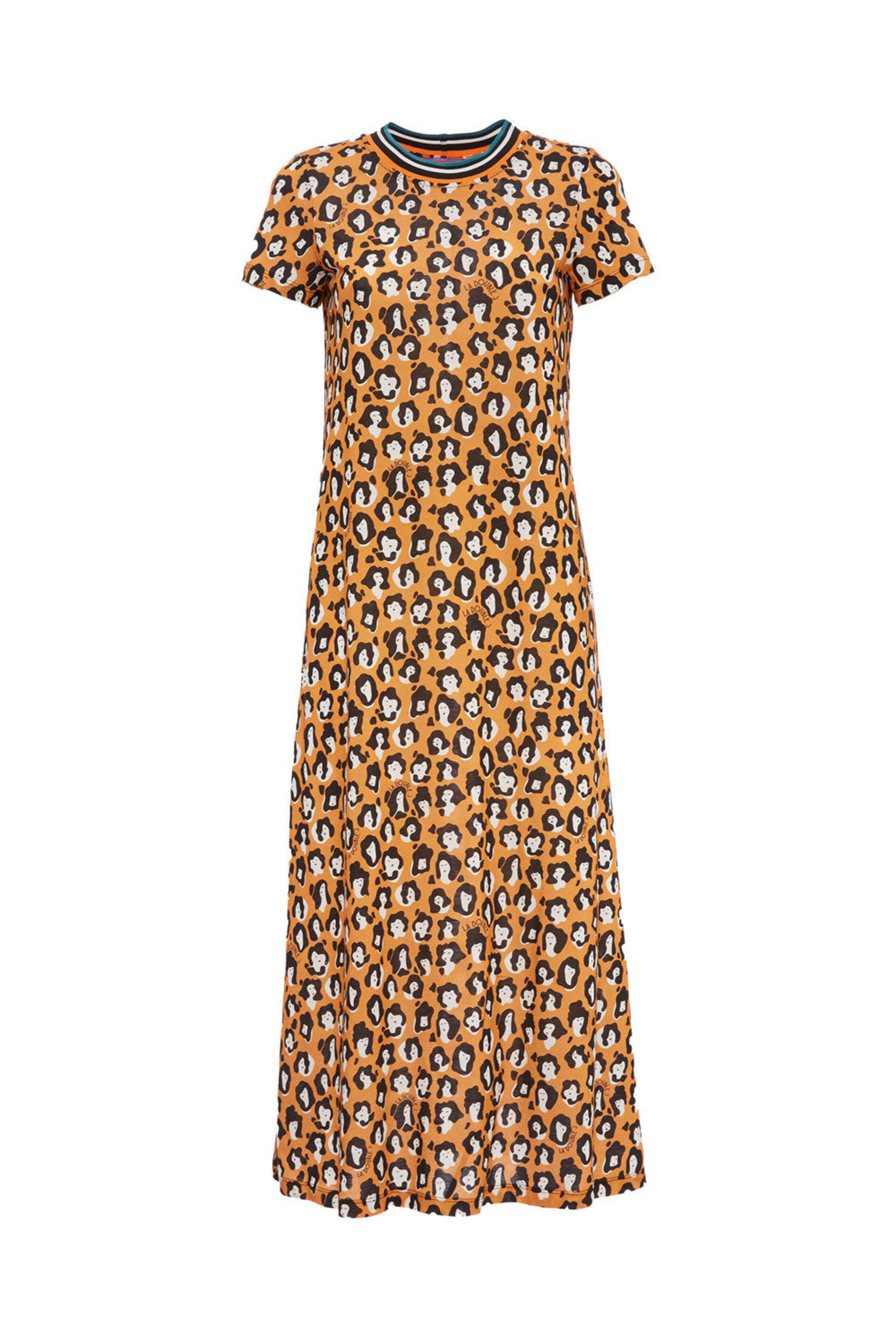 La DoubleJ - Lady Leopard Sporty Swing Dress in Cotton Jersey