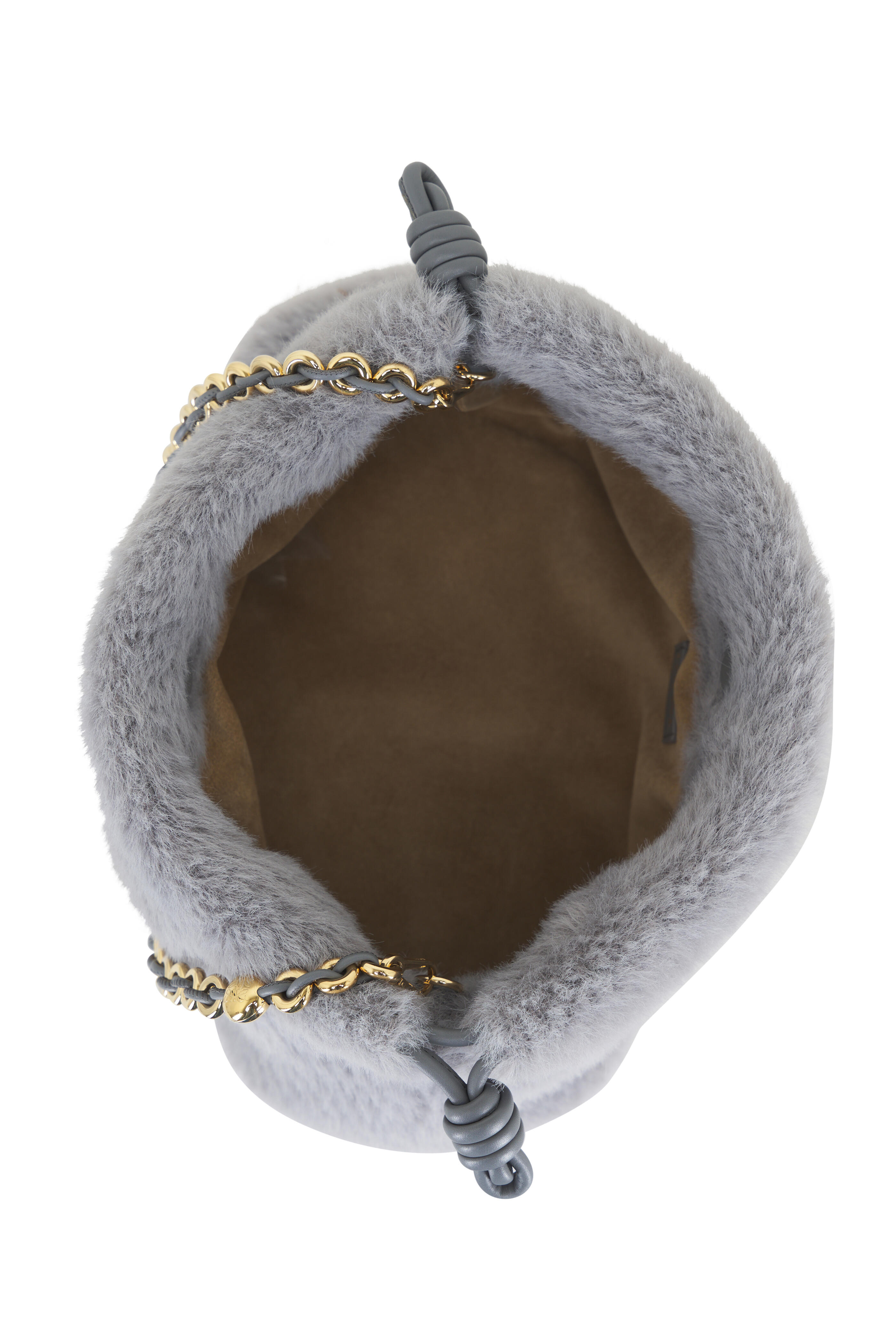 Loewe - Medium Flamenco Silver Gray Shoulder Bag