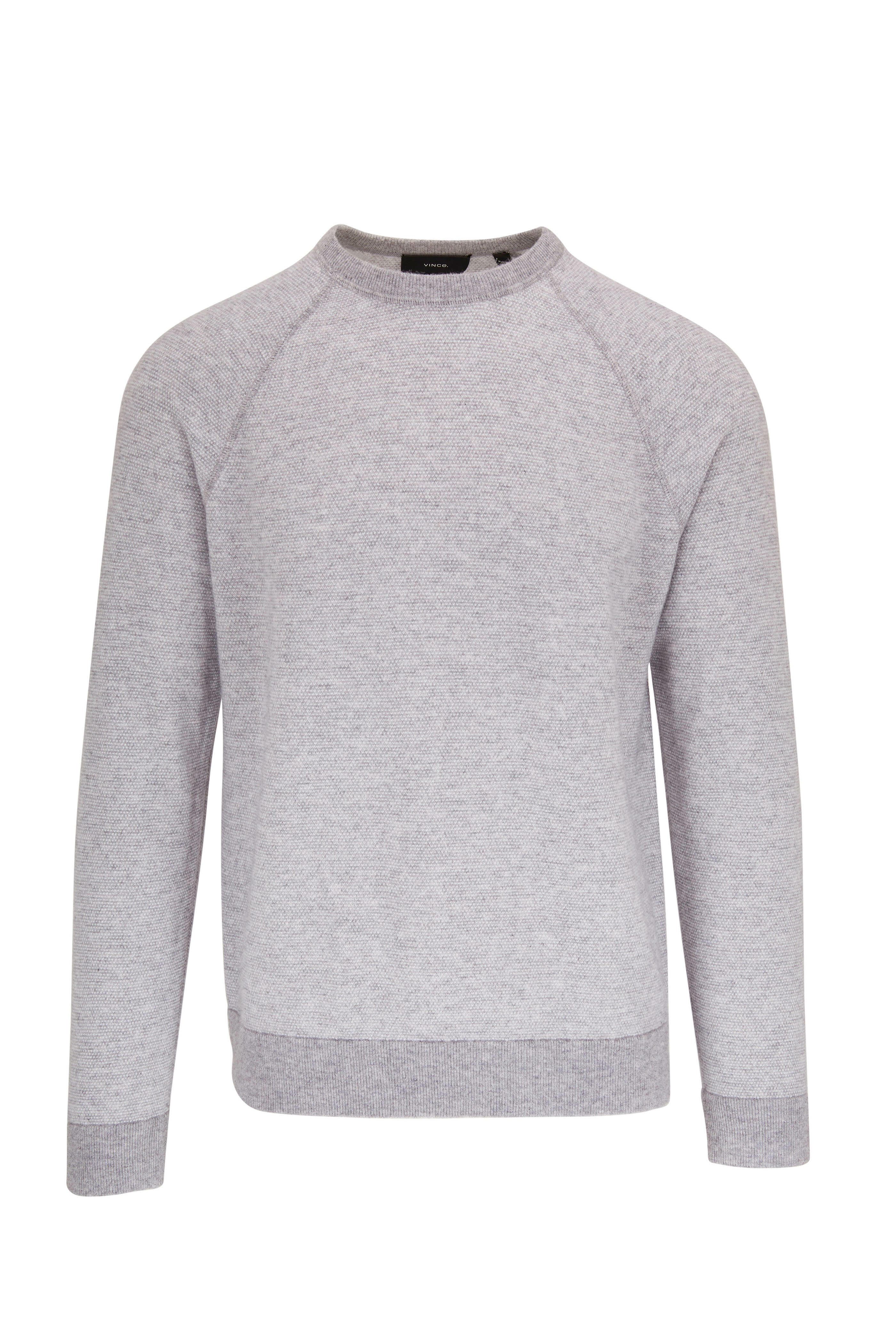 Vince - Birdseye Heather Gray Crewneck Pullover | Mitchell Stores