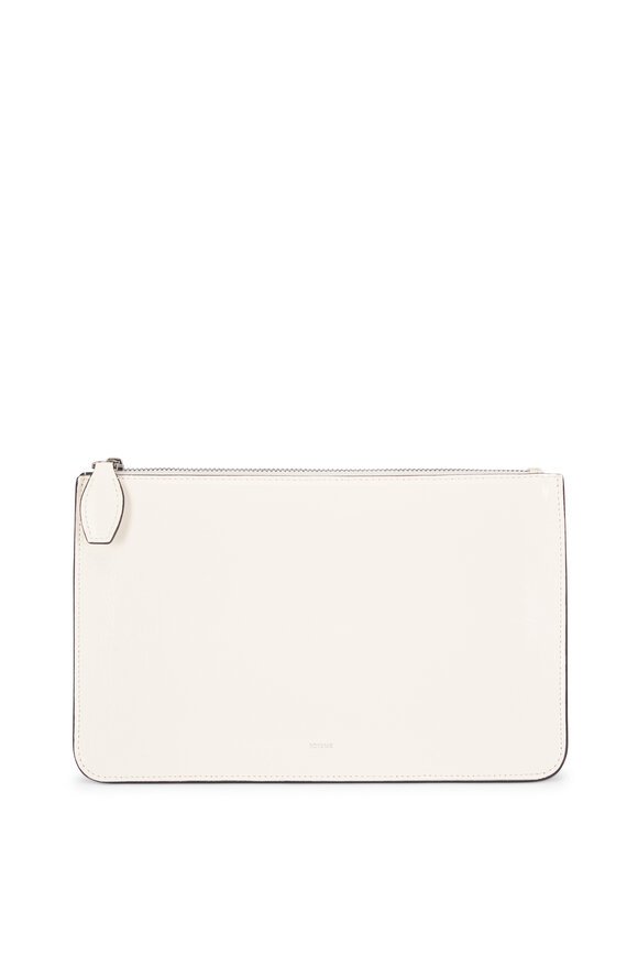 Totême Three Fold Off White Leather Clutch - view 1