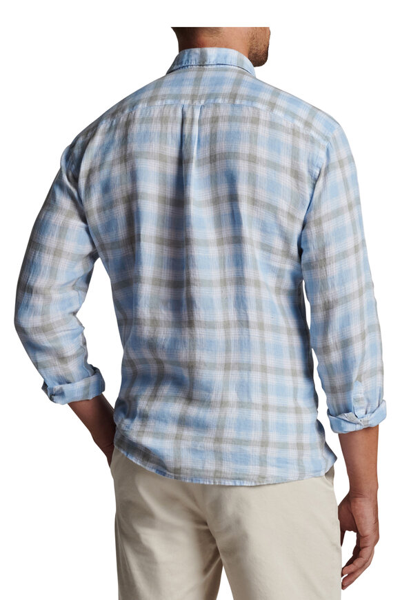 Peter Millar - Sea Oat Blue Sound Linen Sport Shirt