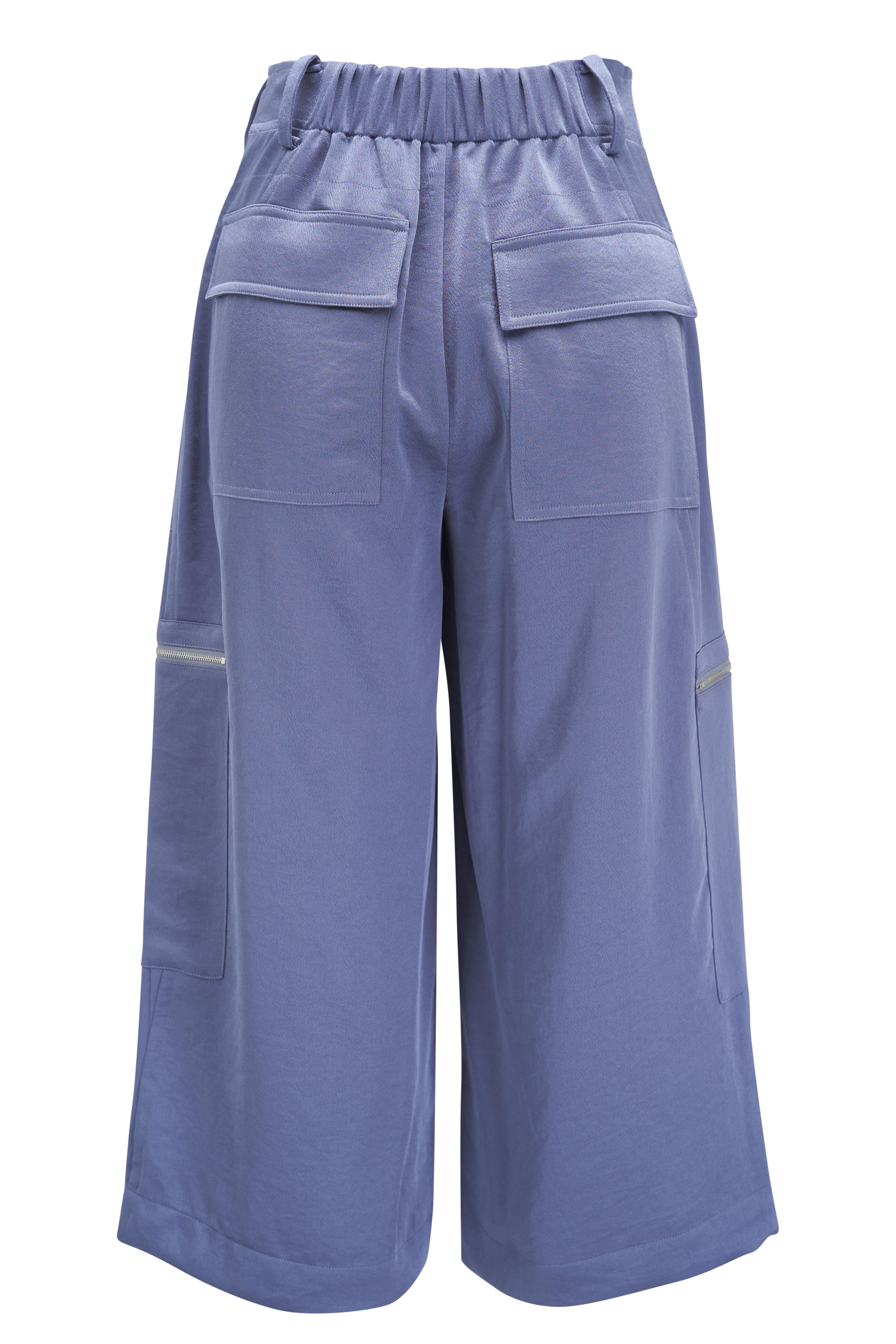 Vince - Lake Stone Low-Rise Satin Parachute Crop Pant